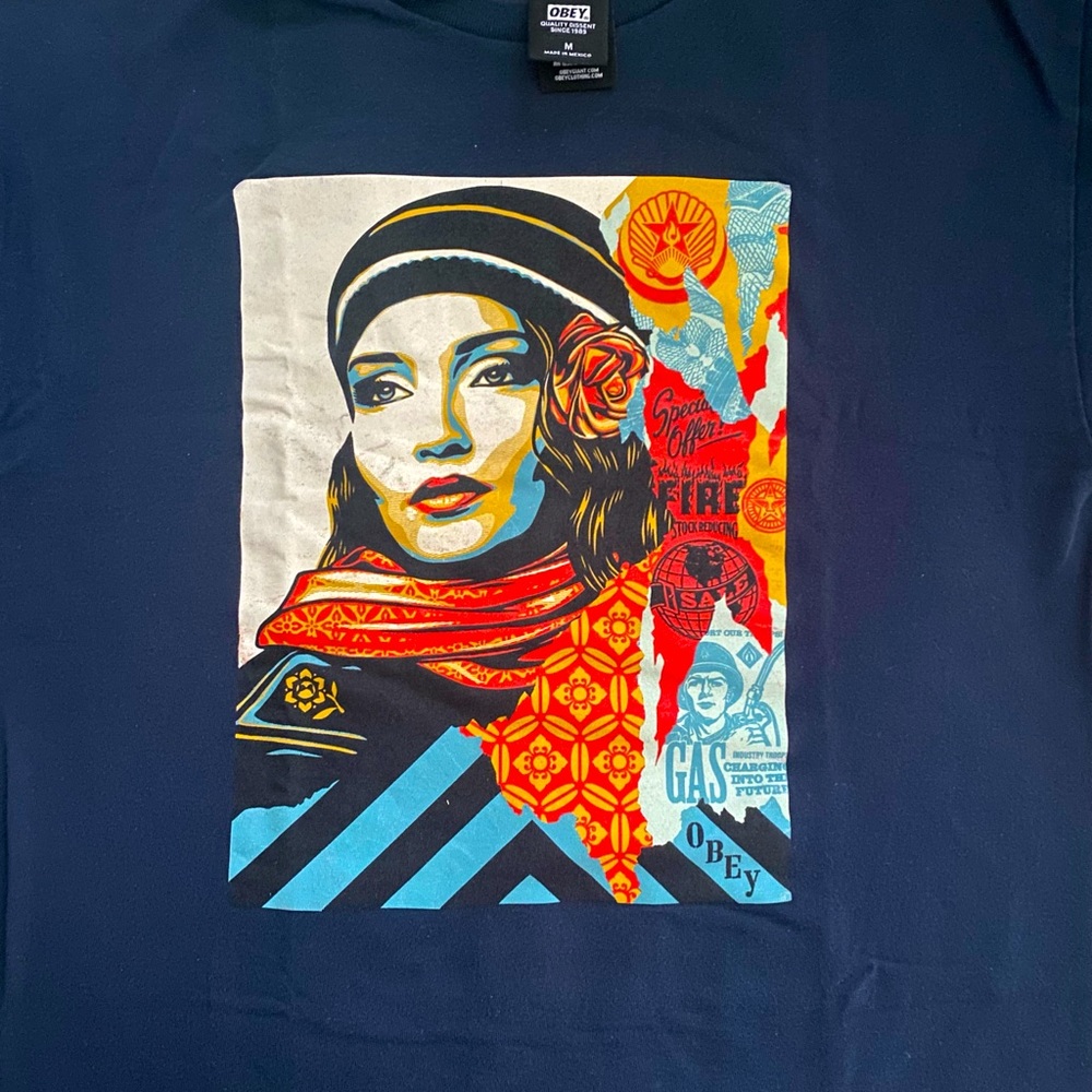 OBEY T Shirt - Navy Blue